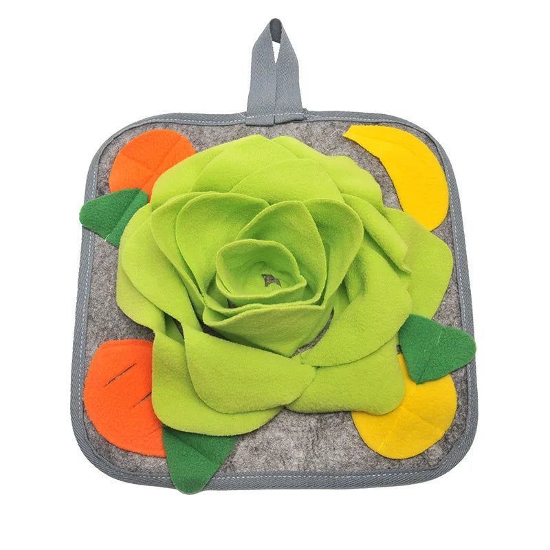 Tapis de reniflage en polaire – Jouet d’enrichissement et tapis d’alimentation pour petits animaux