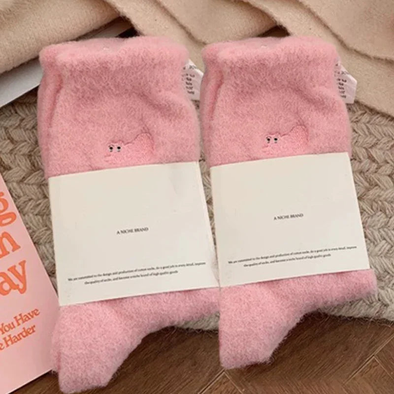 Chaussettes en velours motif Chat