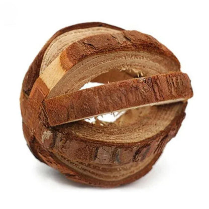 Jouet à roulettes en bois naturel pour lapin, cochon d’Inde et petits rongeurs