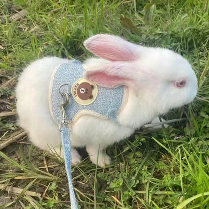 Ensemble harnais et laisse pour lapin – Gilet confortable pour les promenades en plein air