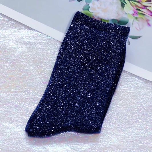 Chaussettes à Paillettes Bleu