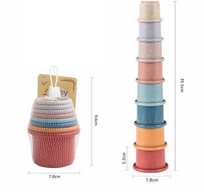 Gobelets empilables multicolores pour lapins – Jouet puzzle et cache-friandises