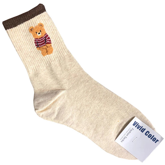Chaussettes en coton motif Ours
