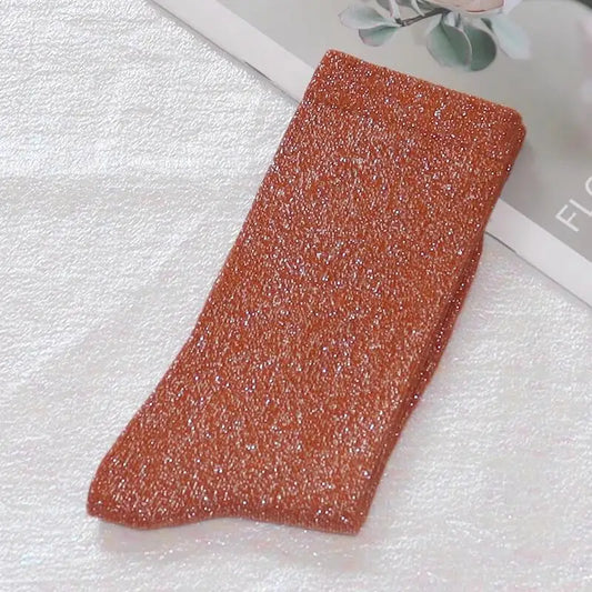 Chaussettes à Paillettes Orange