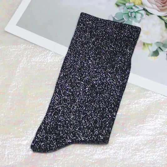 Chaussettes à Paillettes Noir