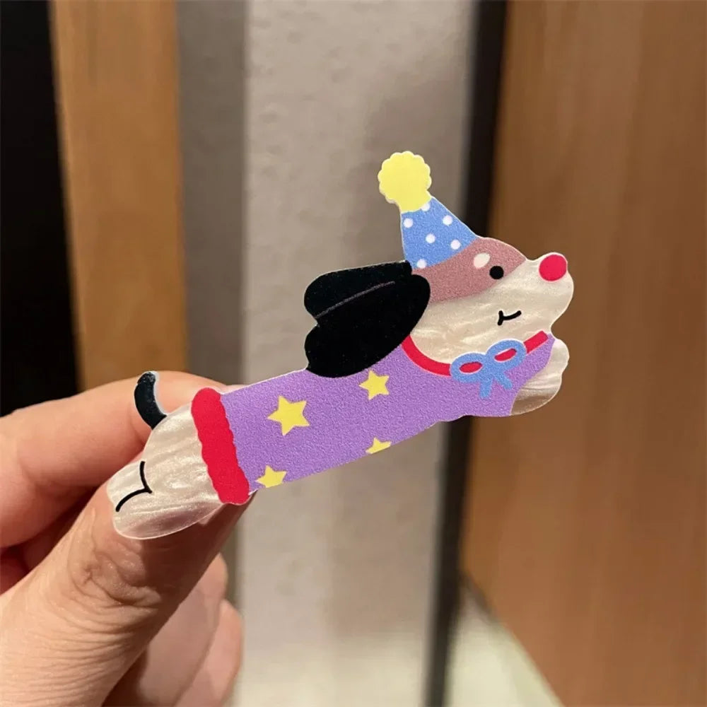 Pinces à cheveux motif chien