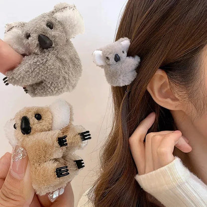 Pinces à cheveux en peluche Koala