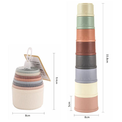 Gobelets empilables multicolores pour lapins – Jouet puzzle et cache-friandises